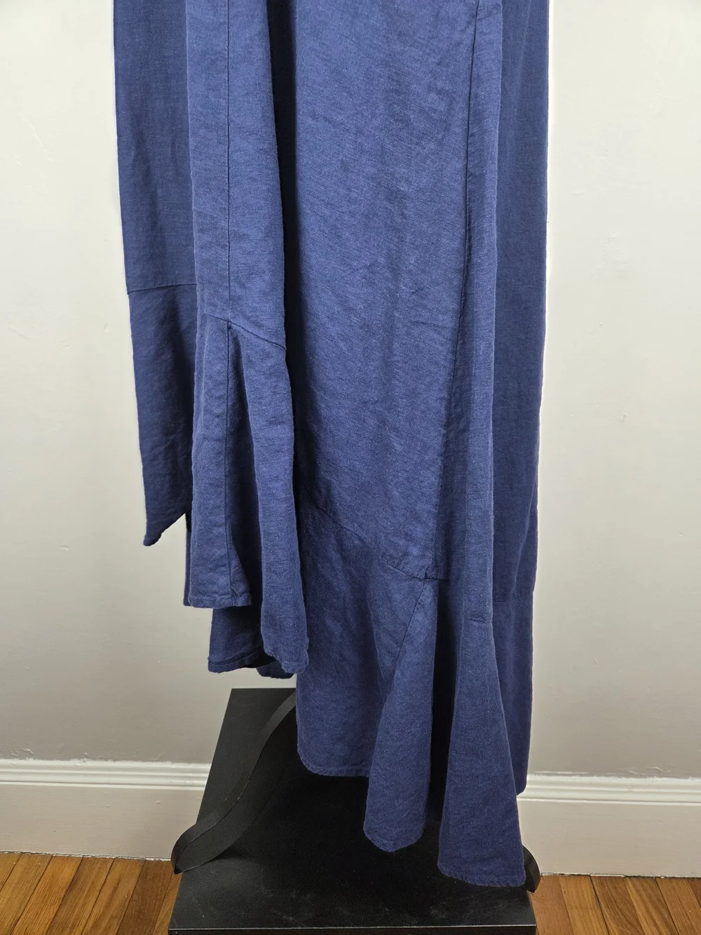 Universal Standard Sunset Linen Flounce Dress In Cenote (Size S/14-16) - Picture 11 of 12